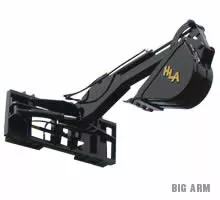 HLA Attachments | 6 ft. Skid Steer Backhoe | Model BH600-BO500 | Digging Depth 6 ft | 140° Swing | For Skid Steer