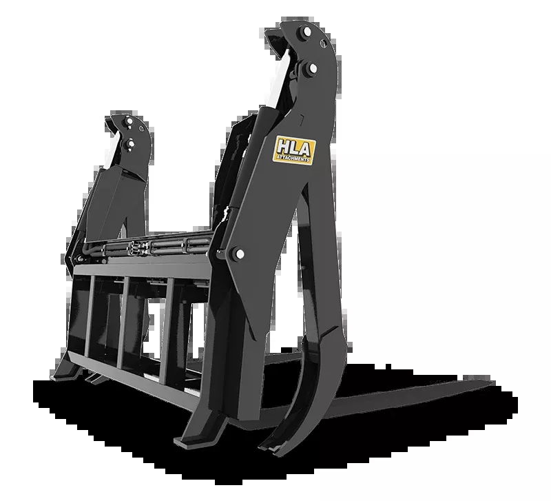 HLA Attachments Log Grapple Fork With Less Mount | Tines Length 48″ and 54″ Inches | For Tractor / Skid Steer / Excavator