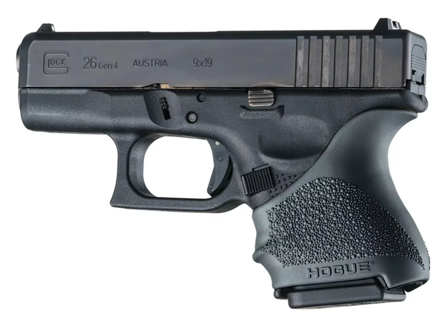 Hogue HandAll Beavertail Grip Sleeve Textured for Glock 26, 27