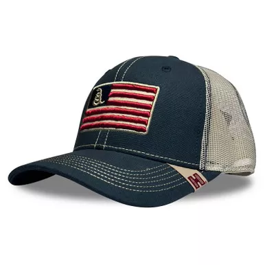 Hornady 33310 Gadsden Flag Hi Bill Patch Trucker Hat, Navy, OSFA
