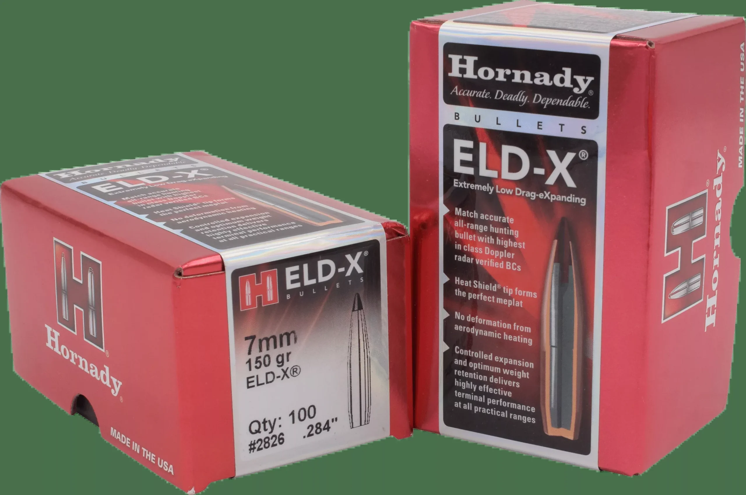Hornady Eld-x Bullets 7mm .284 150 Gr. Eld-x 100 Box