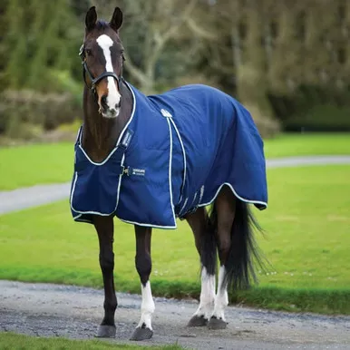 HORSEWARE IRELAND Rambo Optimo Navy/Beige/Blue/Navy Stable Sheet (ADAO40-BMDB)