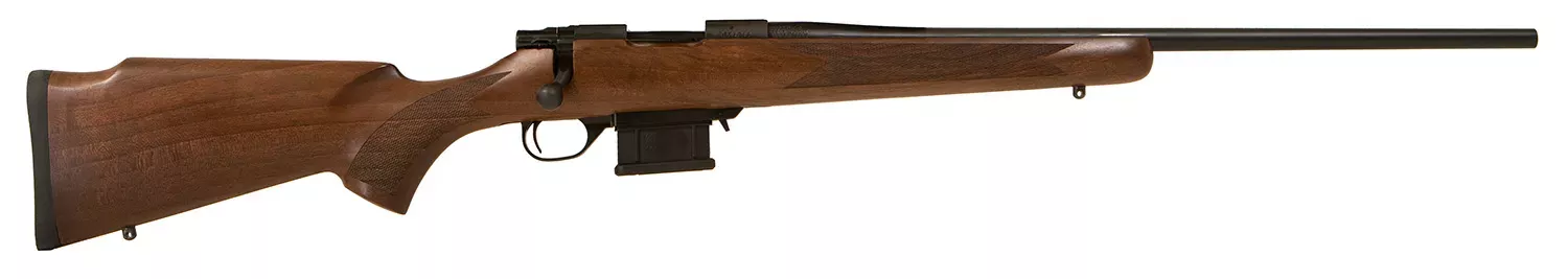 Howa M1500 Mini Hunter 350 Legend 3+1 16.25″ Threaded Barrel Blued Walnut Stock HWH350HB