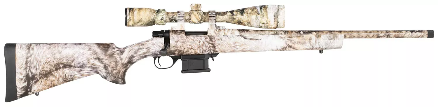 Howa Mini Action6.5 Grendel Rifle 5+1 Rd 20″ Threaded Barrel Overall Full Dip Yote Finish & Synthetic Stock HMA70622FY