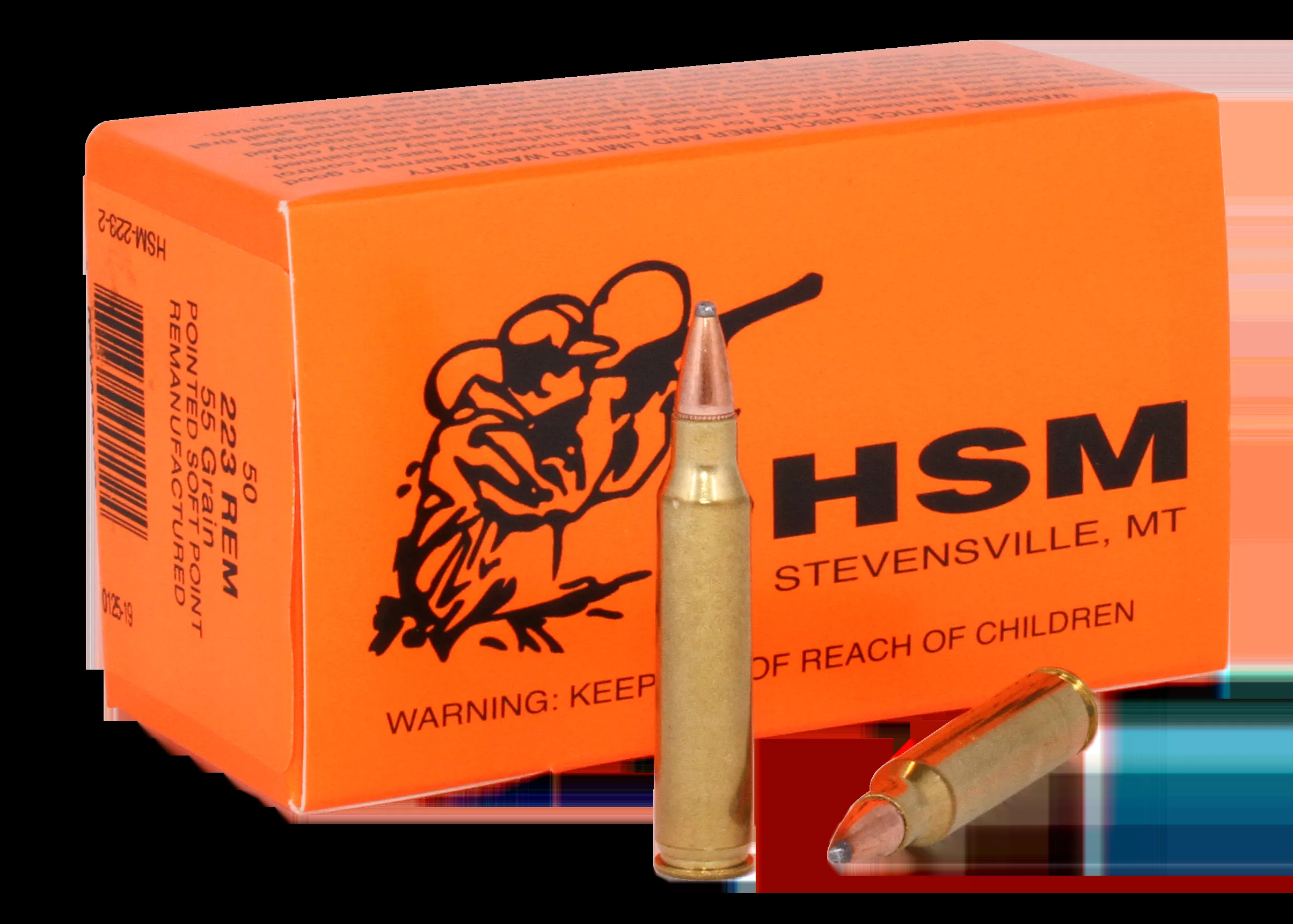 HSM Varmint 223 Rem 55gr Soft Point (SP) 50rd