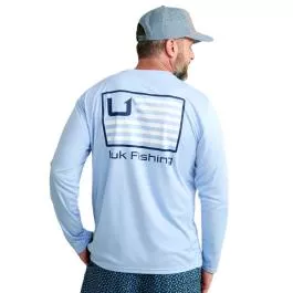 HUK Men's HUK and Bars Pursuit Performance LS Crew