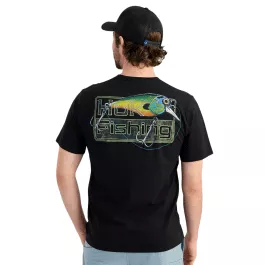 HUK Men's KC Lures SS Pocket Tee - Black - S