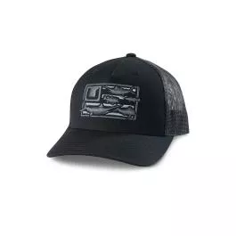 HUK Trophy Flag Trucker Hat - Black