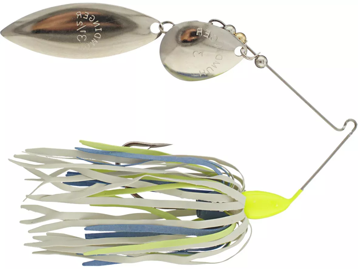 Humdinger Spinner Bait 1/4oz Blue, Chartreuse & White – Colorado/Willow Nickel #104-E