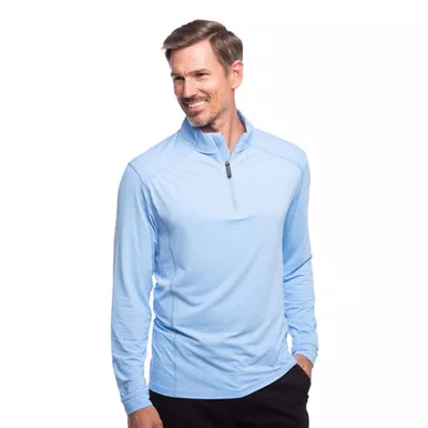 IBKUL Men's Long Sleeve Mock Neck Pullover (90199-PERI-S)