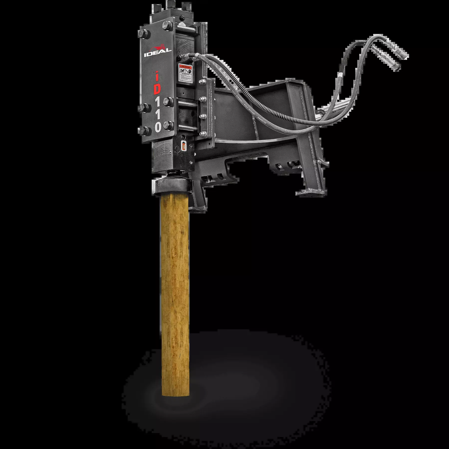 Ideal Vibratory Start Post Driver | Model ID100 & ID110 | Width 9″ | 13–24 GPM | For Skid Steers