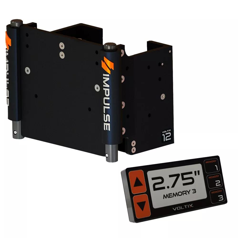 IMPULSE 12″ Set Back Electric Jack Plate w/Smart Control – Black Anodized [75080-B]