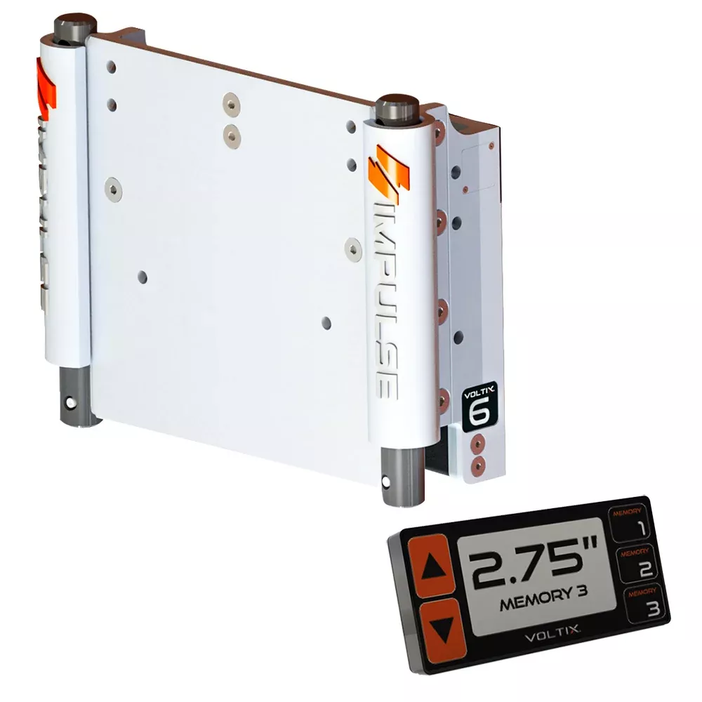 IMPULSE 6″ Set Back Electric Jack Plate w/Smart Control – White Cerakote [75050-W]