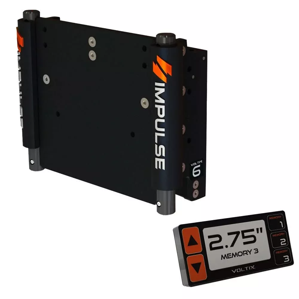 IMPULSE XL 6″ Set Back Electric Jack Plate w/Smart Control – Black Anodized
