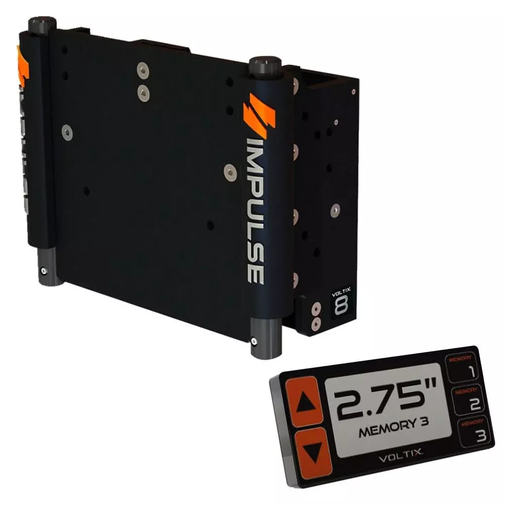 IMPULSE XL 8″ Set Back Electric Jack Plate w/Smart Control – Black Anodized