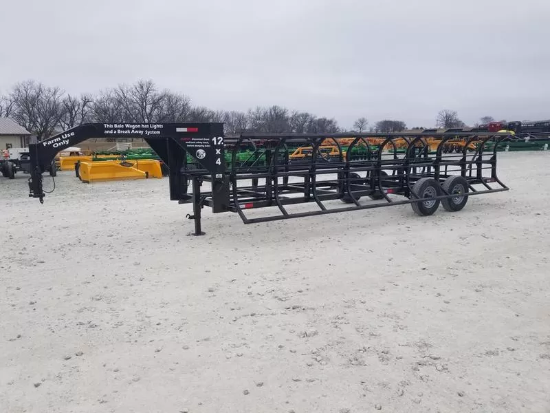 Industrias America Double Dump Hay Trailer 12X4 | Cradle Length 24' | Pull Type