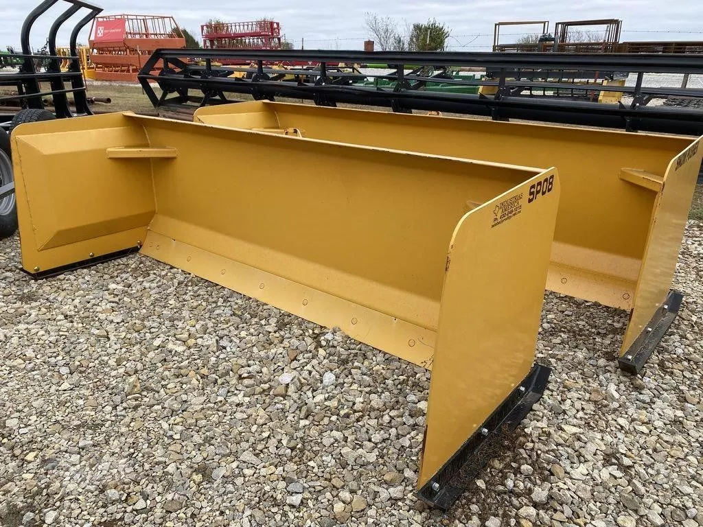 Industrias America Snow Pusher | Model SP-08 | Clearing Width 8′ | Snow Capacity 2.0–2.25 cubic yards | 12 To 18 GPM | For Skid Steers