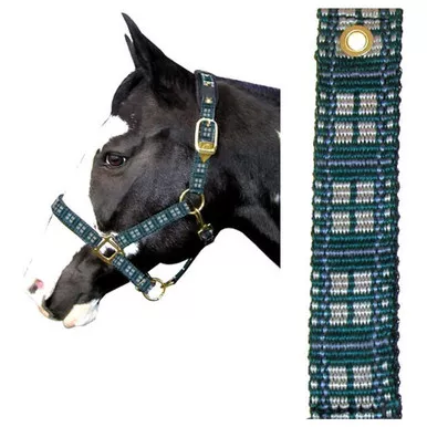 INTREPID INTERNATIONAL 1in Padded Plaid Nylon Halter (12800)