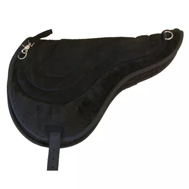INTREPID INTERNATIONAL Comfort Plus Black Suede Bareback Pad with Hand Hold (158103)