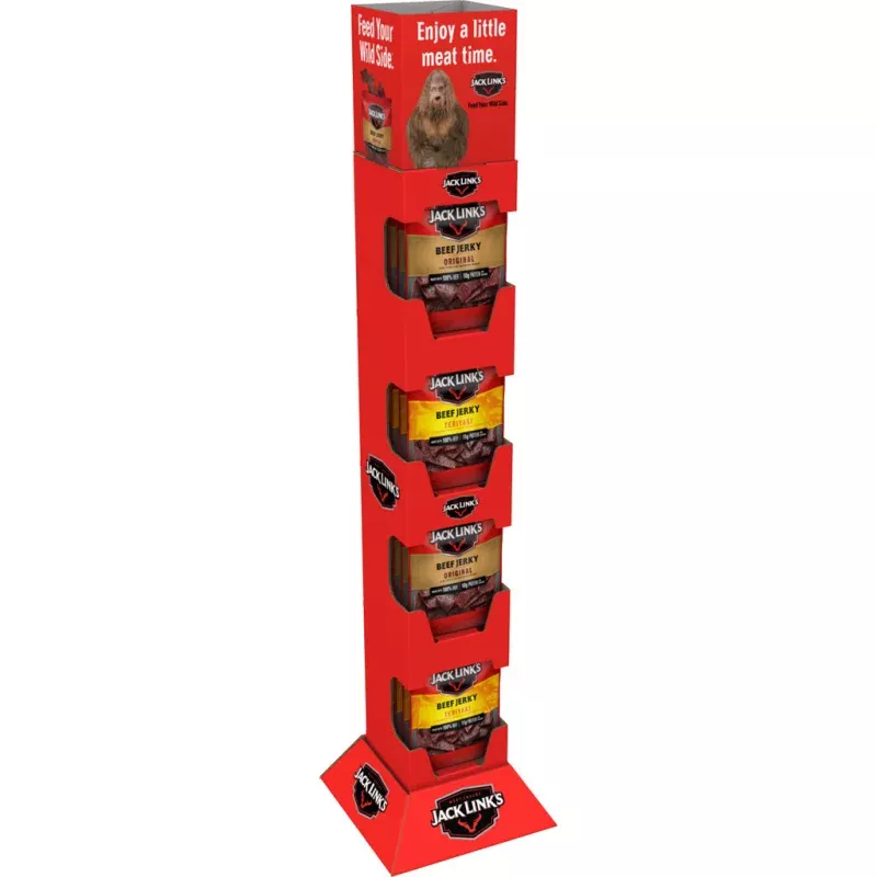 Jack Links 3.25oz Jerky Tower 32ct Orig & Teriyaki