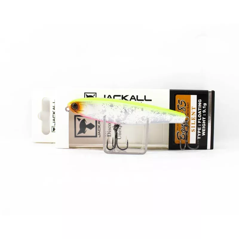 Jackall Bonnie 85 Silent Floating Lure Injured Chart Back Pearl (9367)