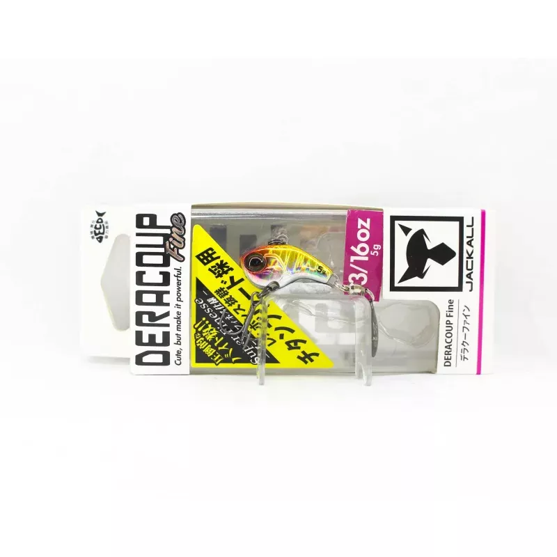 Jackall Deracoup Fine 3/16 oz Spin Tail Sinking Lure HL Flash Clown (5034)