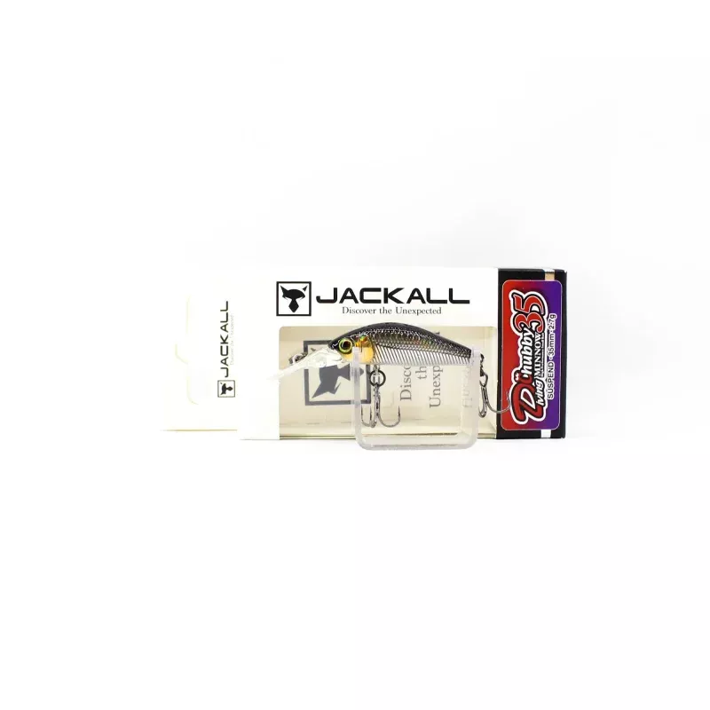Jackall Diving Chubby Minnow 35 Suspend Lure HL Silver & Black (5626)