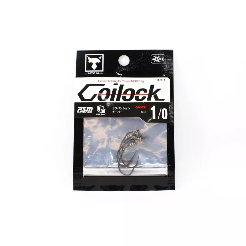 Jackall Hooks Coilock Worm Hook Size 1/0 4/Pack (2879)