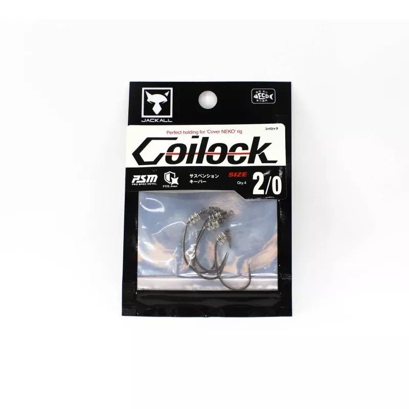 Jackall Hooks Coilock Worm Hook Size 2/0 4/Pack (2886)