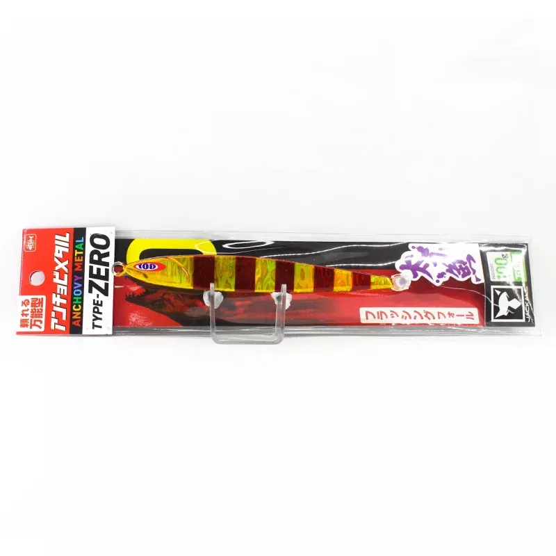 Jackall Metal Jig Anchovy Type 0 Flush Fall 100g Red Gold Stripe (8199)