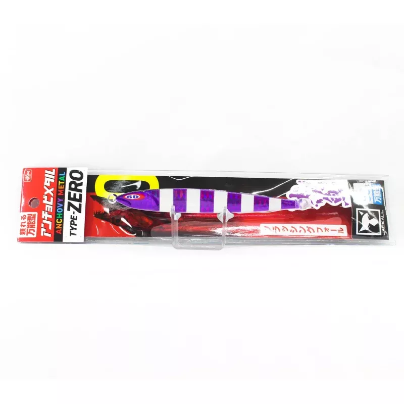 Jackall Metal Jig Anchovy Type 0 Flush Fall 80g Purple Glow Stripe (8076)