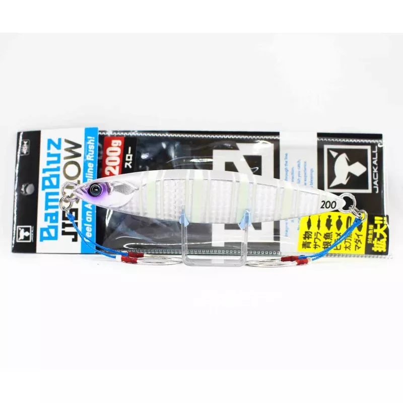 Jackall Metal Jig Bambluz Slow 200 grams Silver Glow Stripe (8367)