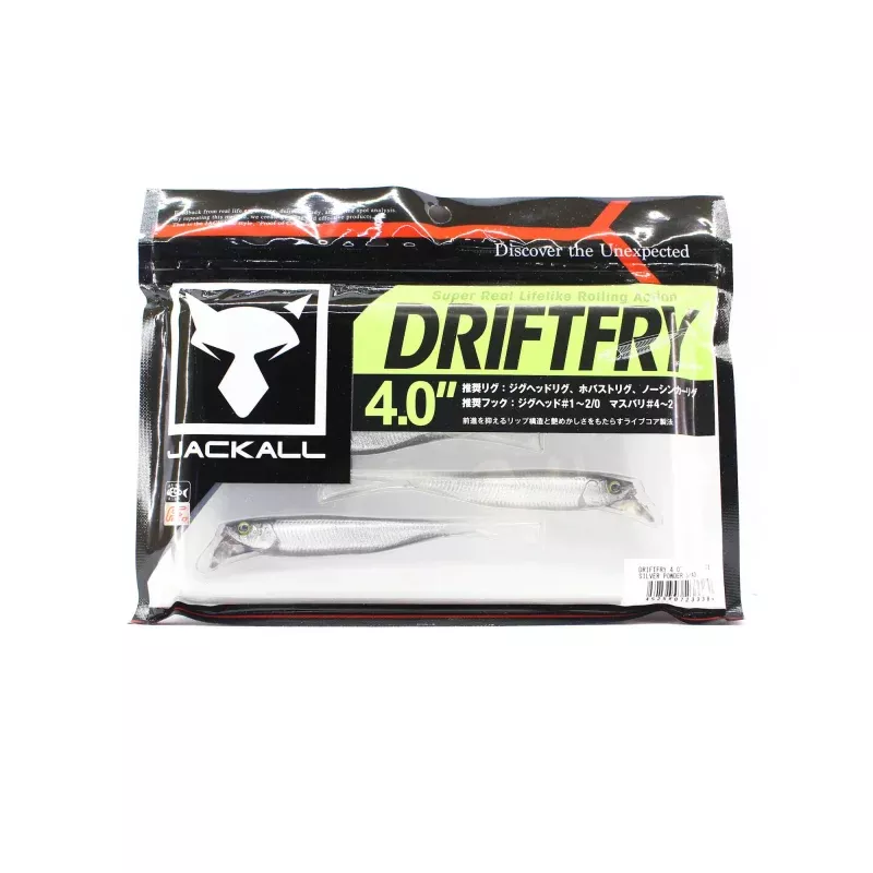 Jackall Soft Lure Drift Fry 4 Inch Silver Powder Shad (3384)