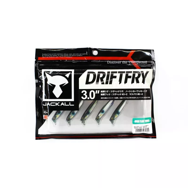 Jackall Soft Lure Drift Fry Elastomer 3 Inch Inakko Pearl Special (1805)