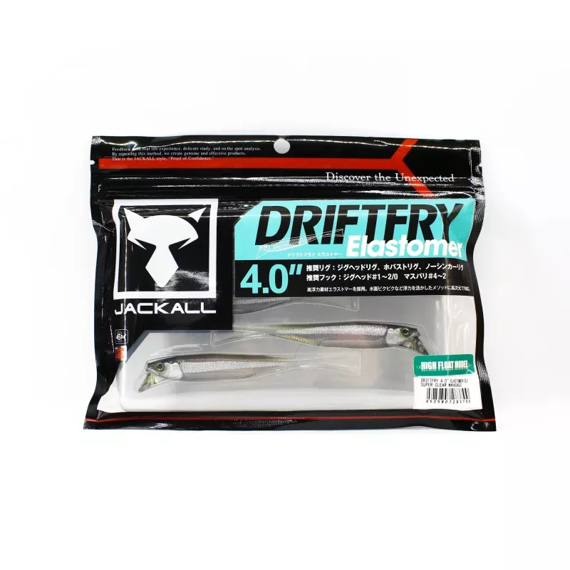 Jackall Soft Lure Drift Fry Elastomer 4 Inch Super Clear Wakasagi (3709)