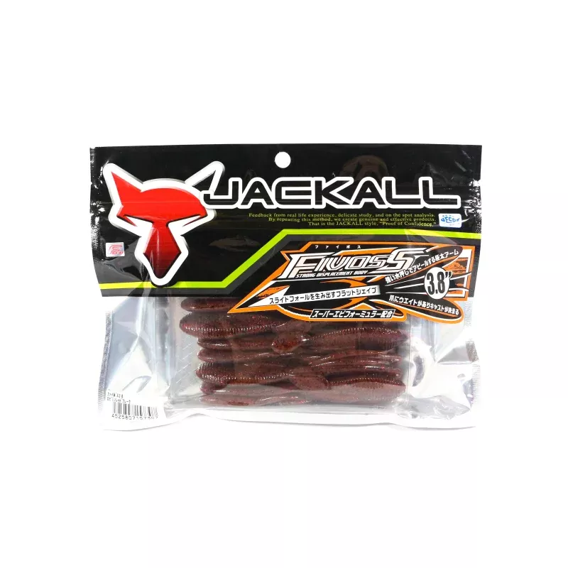 Jackall Soft Lure Fivoss 3.8 Inch 5 pcs Ebimiso Red Flake (7307)
