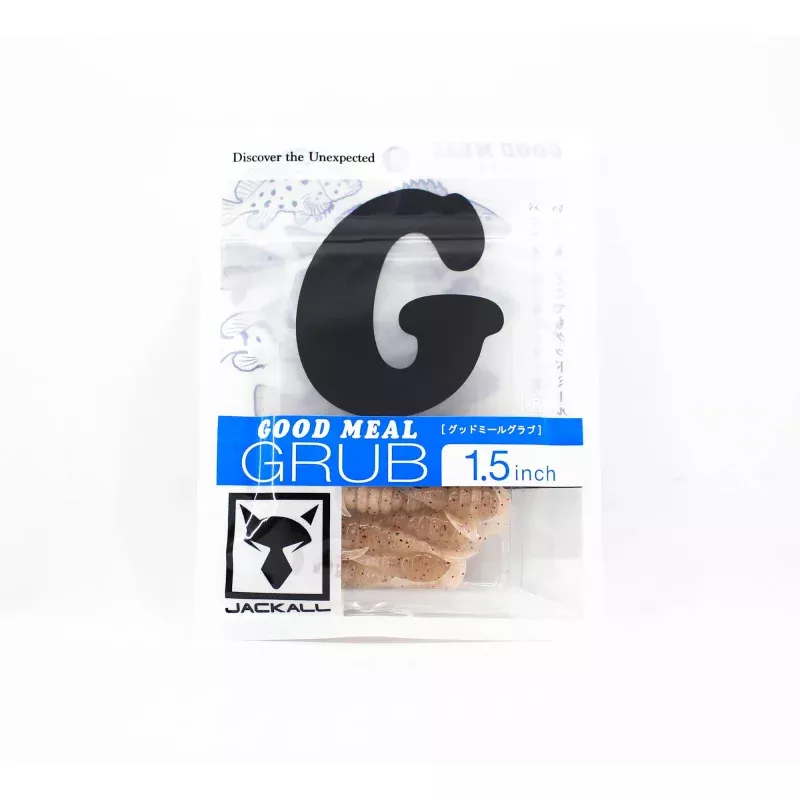 Jackall Soft Lure Good Meal Grub 1.5 Inches Half Boiled Krill (7536)