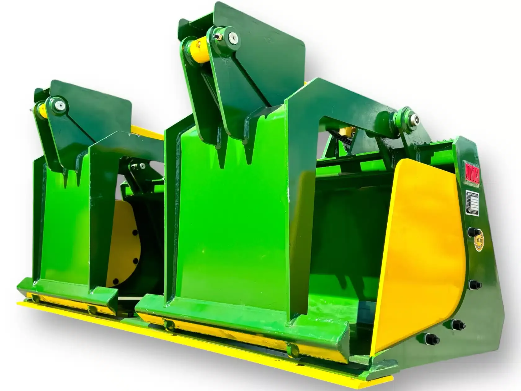 JMA Attachments Heavy Duty Grapple Bucket | With Reversible Bolt-On Cutting Edge | Grapple Bucket Width 72″ inches | For Skid Steers