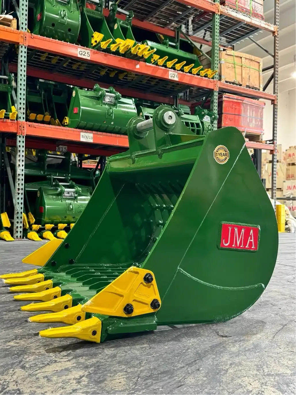 JMA Attachments Skeleton Bucket with Teeth | Bucket Width 36″, 48″, 60″ & 72″ inches | Pin Size 50mm | For 7 – 10 Tons Excavators