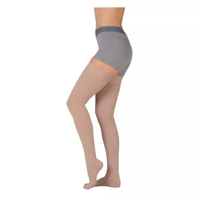 JUZO Basic Compression 20-30 mmHg FF Short Silicone Thigh High Stockings