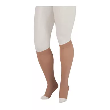 JUZO Dynamic Compression 20-30 mmHg Open Toe Short 5cm Silicone Knee High Stockings