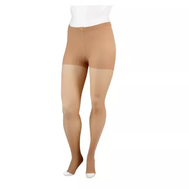 JUZO Soft Compression 20-30 mmHg Open-Toe Petite Pantyhose