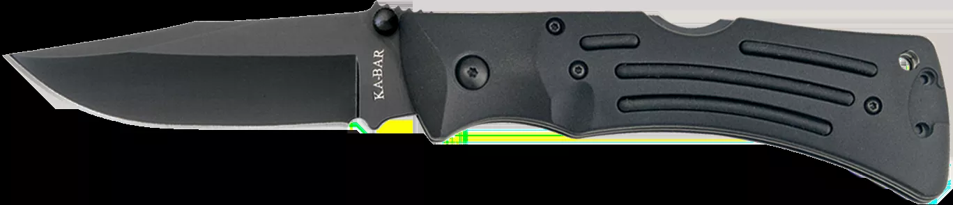 Ka-Bar Mule 3.88" Folding Clip Point Plain AUS-8A SS Blade/Black Zytel Handle