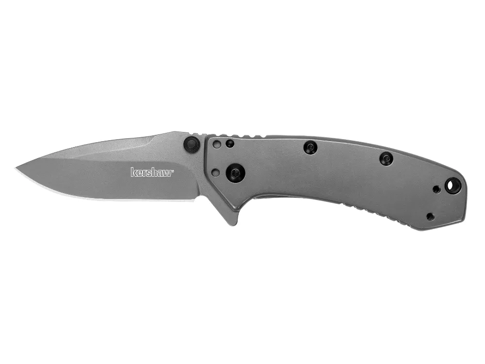 Kershaw 2.75″ 8Cr13MoV Drop Point Blade Gray PVD SS Handle