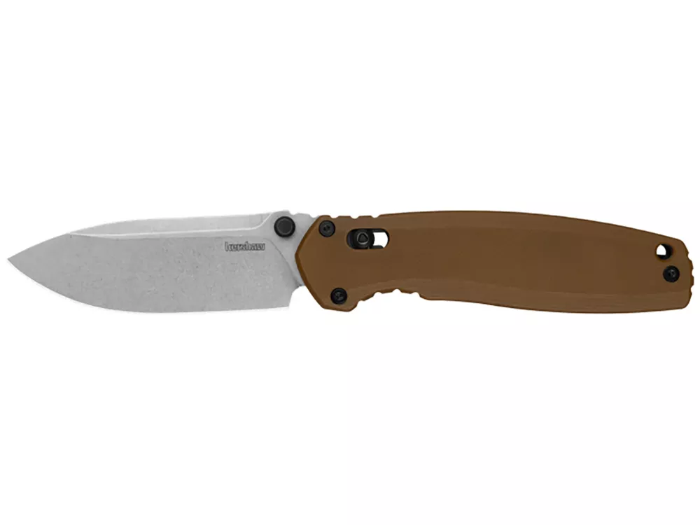 Kershaw 3.5" D2 Spear Point Blade Brown G10 Handle