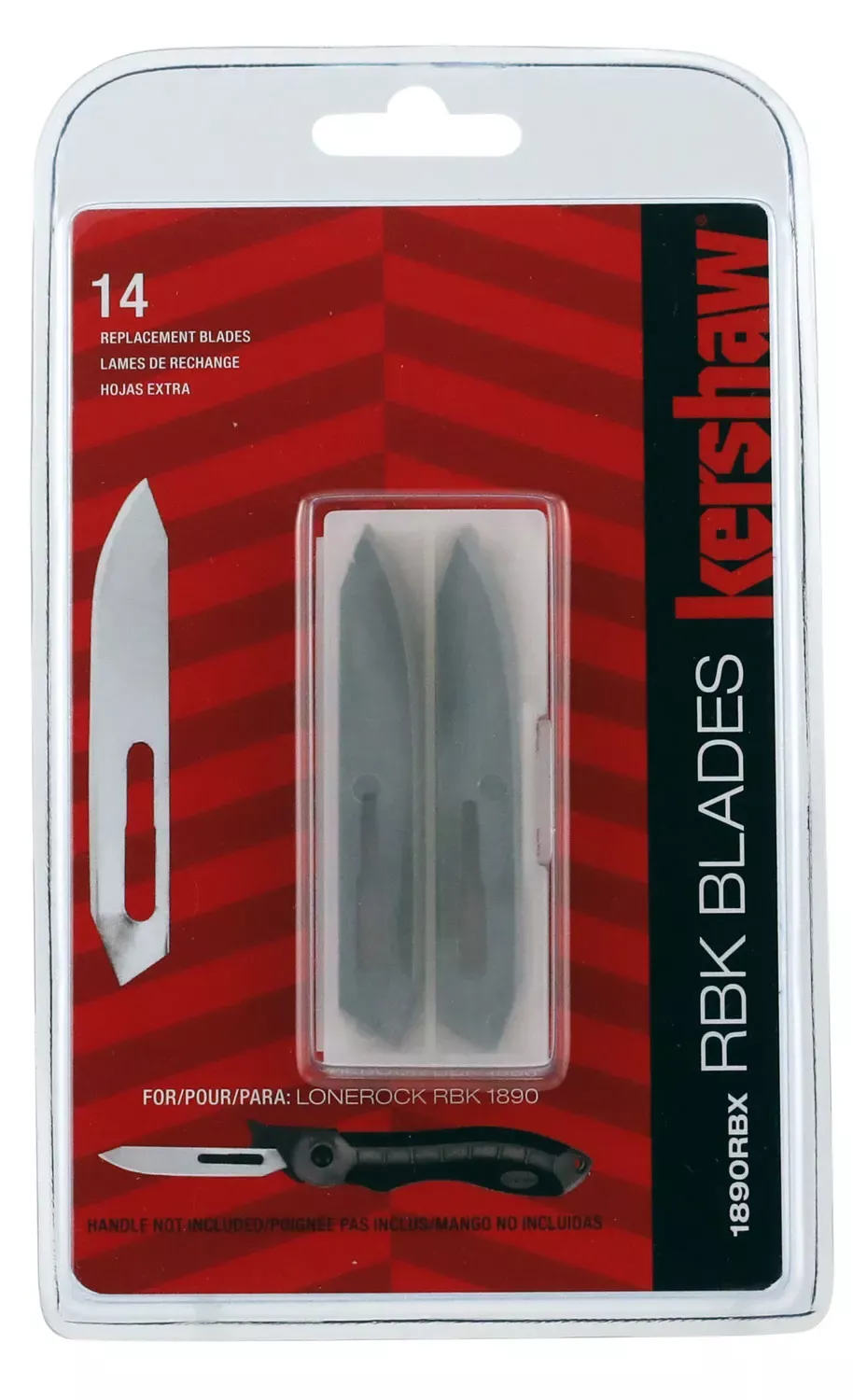 Kershaw LoneRock RBK Replacement Blades Drop Point 2.75" Satin 60A SS Blade 14 Blades