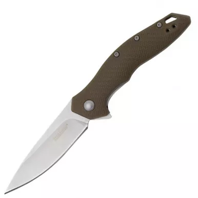 Kershaw Shoreline Liner Lock Assisted Knife Black FRN 3.25" Stonewash