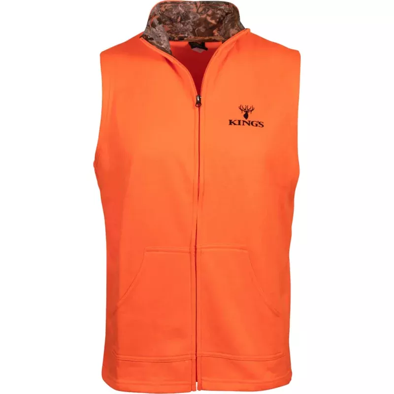 Kings Full Zip Poly Vest Blaze Large