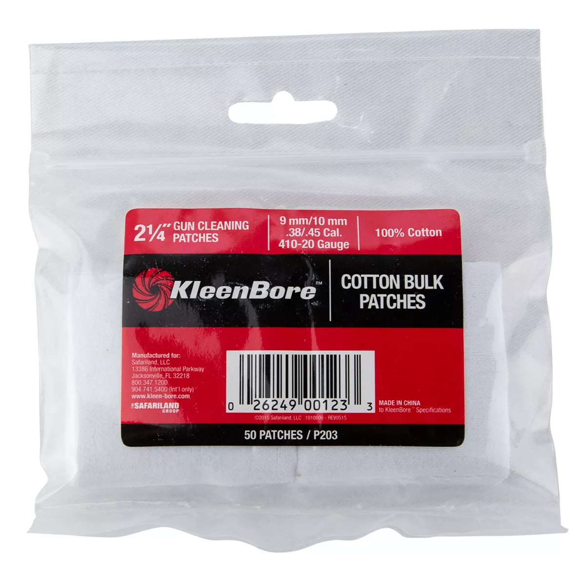 Kleen-Bore Gun Cleaning Patches 38-45 Cal/Multi-Gauge 50/Pack