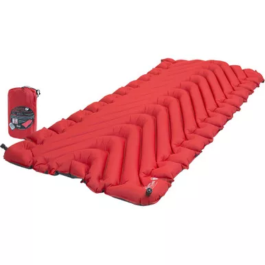 Klymit 06LIRD02D Insulated Static V Luxe Sleeping Pad, Red